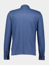 Majestic Filatures Taormina Blue Long-Sleeved Linen Shirt