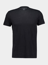 Majestic Filatures Black Round Neck Short-Sleeved T-Shirt