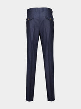 Brunello Cucinelli Blue Virgin Wool Flannel Trousers