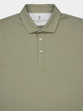 Brunello Cucinelli Olive Green Cotton Polo
