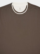 Brunello Cucinelli Brown Faux-Layered Cotton Crew-Neck T-Shirt