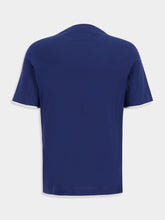Brunello Cucinelli Deep Blue Faux-Layered Cotton T-Shirt