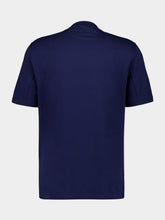 Brunello Cucinelli Dark Blue Cotton Crew-Neck T-Shirt with Logo