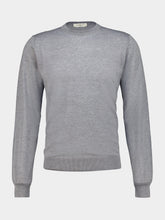 Piacenza 1733 Grey Wool Crew-Neck Jumper