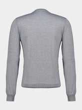 Piacenza 1733 Grey Wool Crew-Neck Jumper