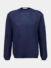 Piacenza 1733 Navy Blue Linen and Cotton Knit Pullover