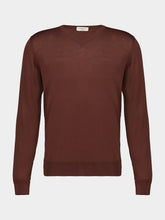 Piacenza 1733 Brown Wool V-Neck Jumper