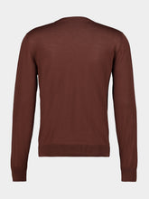 Piacenza 1733 Brown Wool V-Neck Jumper