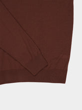 Piacenza 1733 Brown Wool V-Neck Jumper
