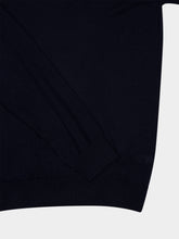 Piacenza 1733 Dark Blue Wool V-Neck Jumper