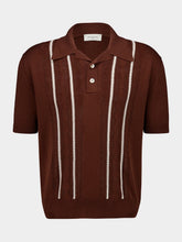 Piacenza 1733 Marron Silk and Cotton Knit Polo