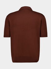 Piacenza 1733 Marron Silk and Cotton Knit Polo