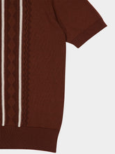 Piacenza 1733 Marron Silk and Cotton Knit Polo