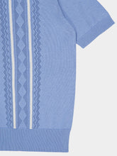 Piacenza 1733 Denim Blue Silk and Cotton Knit Polo