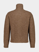 Piacenza 1733 Marron Brown Cable-Knit Wool Cardigan