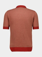 Piacenza 1733 Orange Silk and Linen Sailor Knit Polo