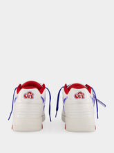 Off-White White and Cobalt Out of Office Leather Sneakers
