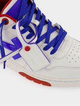 Off-White White and Cobalt Out of Office Leather Sneakers