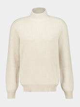 Brunello Cucinelli Panama Cashmere English Rib Turtleneck