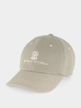 Brunello Cucinelli Army Washed Cotton Baseball Cap with Logo