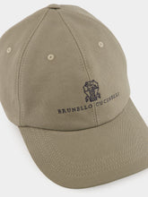 Brunello Cucinelli Khaki Cotton Gabardine Baseball Cap