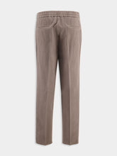 Brunello Cucinelli Beige Corduroy Drawstring Leisure Trousers