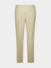 Piacenza 1733 Beige Linen Straight-Leg Trousers