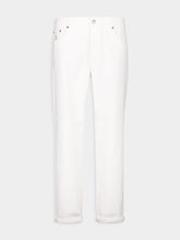 Brunello Cucinelli White Lightweight Denim Five-Pocket Trousers