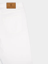 Brunello Cucinelli White Lightweight Denim Five-Pocket Trousers