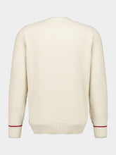 Brunello Cucinelli Cream Knitted Cotton Crewneck Sweater