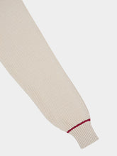 Brunello Cucinelli Cream Knitted Cotton Crewneck Sweater