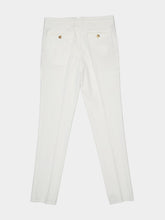 Brunello Cucinelli White Italian Fit Cotton Trousers
