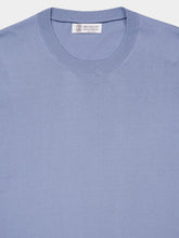 Brunello Cucinelli Light Blue Lightweight Cotton Sweater