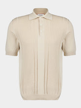 Brunello Cucinelli Textured Rib Knit Cotton Polo