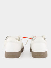 Off-White White and Khaki Vulcanized Low Leather Sneakers