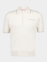 Off-White Short-Sleeved Cotton Polo Shirt