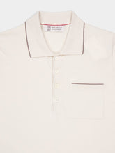 Brunello Cucinelli Off-White Short-Sleeved Cotton Polo Shirt