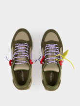 Off-White Brown and Lavender End Of Play Sneakers