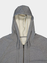 Majestic Filatures Grey Organic Cotton Zipped Hooded Sweatshirt