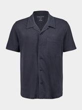 Majestic Filatures Dark Grey Linen Short Sleeve Shirt
