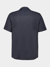 Majestic Filatures Dark Grey Linen Short Sleeve Shirt