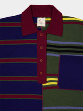 Paula Magdalene Multicolour Striped Embroidered Knitted Top