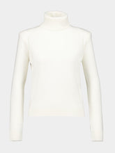 Off-White Cashmere Turtleneck Top