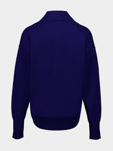 Tom Ford Bright Navy Long Sleeve Cashmere Polo