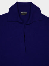 Tom Ford Bright Navy Long Sleeve Cashmere Polo