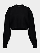 Tom Ford Black Sculptural Double-Face Wool Cashmere Sweatshirt