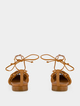 HEREU Tan Mantera Round-Toe Knotted Sandal