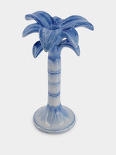 Les Ottomans Art de la Table Medium Blue Candle Holder