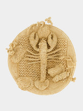 Natalia Brilli Natural Handcrafted Marea Raffia Plate with Lobster