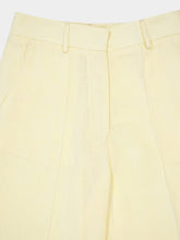 Paula Marte Cream Linen Wide Pants